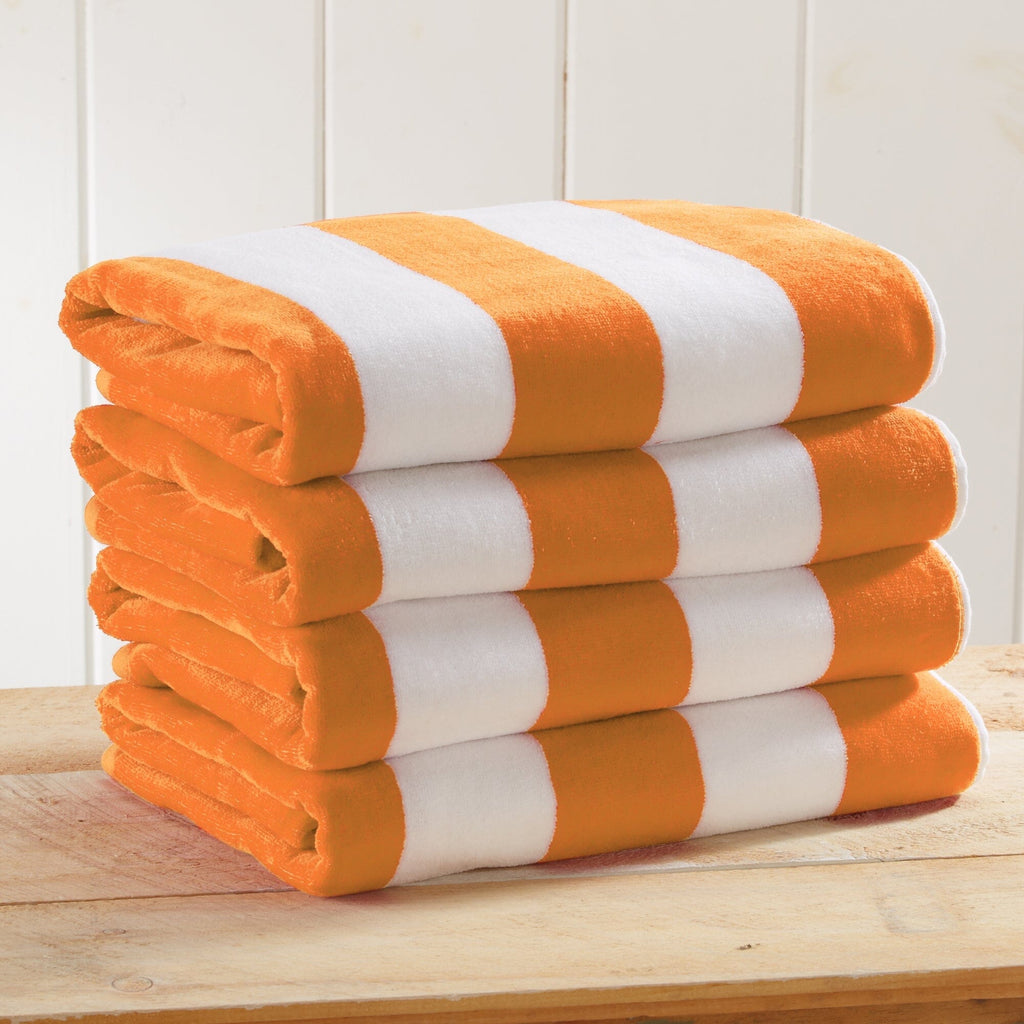 Cotton Velour Cabana Stripe Beach Towel - Novia Collection (Shipping fees may apply)