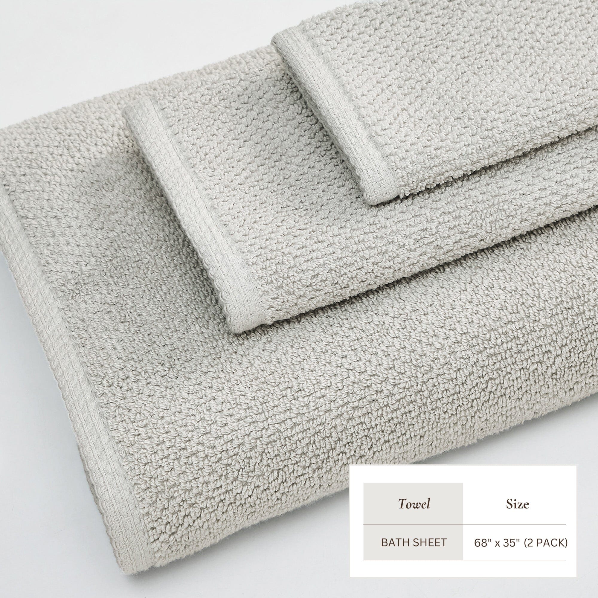 Cotton Textured Bath Towel Set - Acacia Collection (Shipping fees may apply)