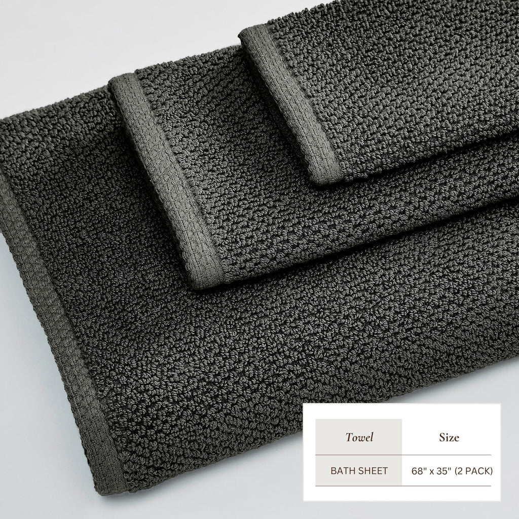 Cotton Textured Bath Towel Set - Acacia Collection (Shipping fees may apply)