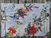 DaDa Bedding Set of 4-Pieces Tropical Sky Blue Birds Floral Tapestry Dining Table Placemats 13” x 19” (18116) - DaDa Bedding Collection