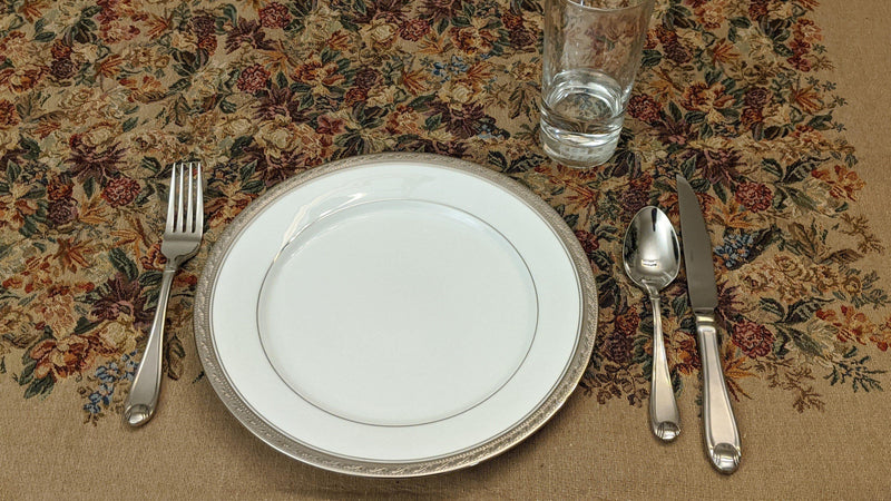 DaDa Bedding Wildflower Wonderland Floral Golden Beige Tan Square Dining Table Cloth (3100) - DaDa Bedding Collection