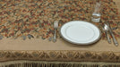 TABLECLOTH - DaDa Bedding Wildflower Wonderland Floral Beige Tan Square Table Cloth (3100) - DaDa Bedding Collection