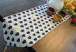 TABLE RUNNER - DaDa Bedding Elegant Woven Tapestry Table Runner, Lovely Black and Yellow Hearts (18113) - DaDa Bedding Collection