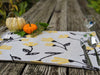 Placemat - DaDa Bedding Fresh Sunshine Yellow Fleur Placemats, Set of 4 Tapestry 13” x 19” (18112) - DaDa Bedding Collection