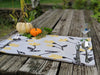 Placemat - DaDa Bedding Fresh Sunshine Yellow Fleur Placemats, Set of 4 Tapestry 13” x 19” (18112) - DaDa Bedding Collection