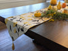 TABLE RUNNER - DaDa Bedding Elegant Woven Tapestry Table Runner, Fresh Sunshine Yellow Fleur Floral (18112) - DaDa Bedding Collection