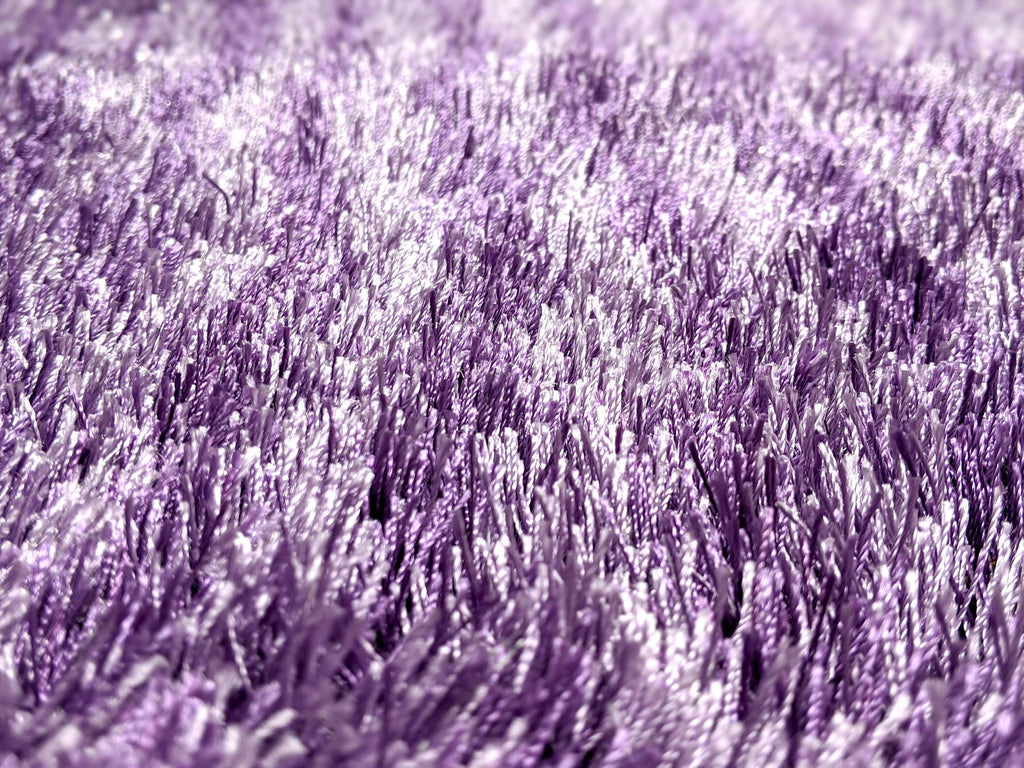 DaDa Bedding Shaggy Soft Door Mat Carpet Rug - 20" x 32" Striped Shiny Purple Lavender - DaDa Bedding Collection