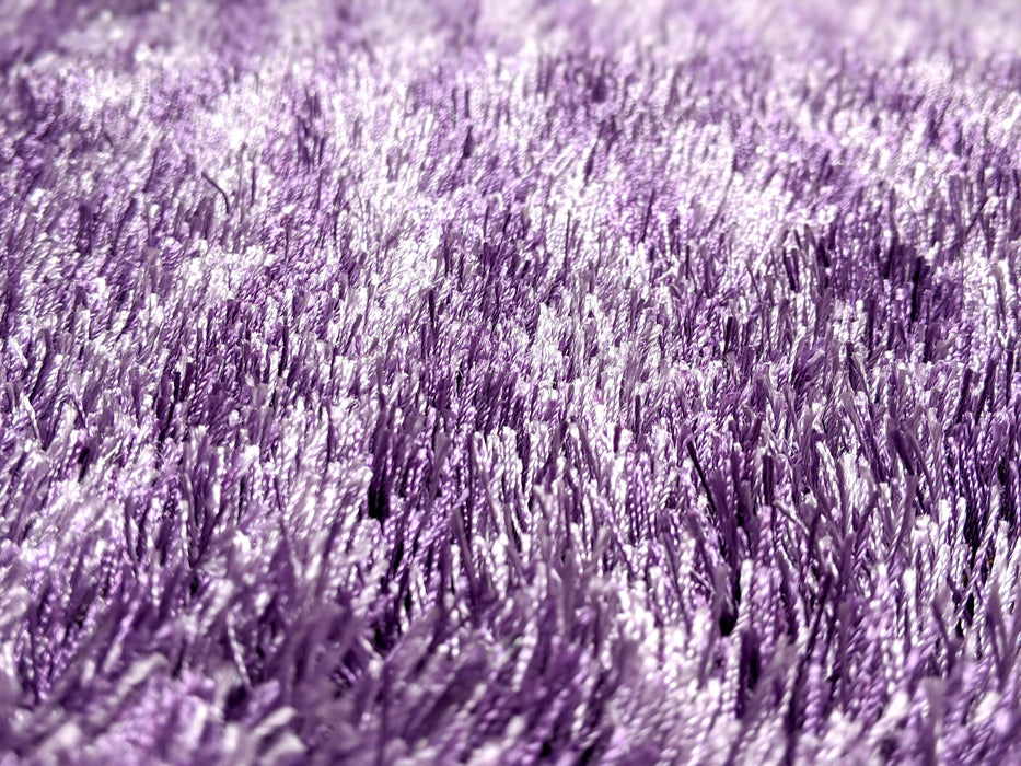 DaDa Bedding Shaggy Soft Door Mat Carpet Rug - 20" x 32" Striped Shiny Purple Lavender - DaDa Bedding Collection