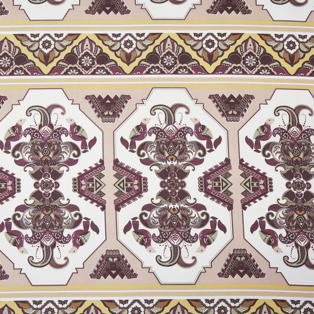 DaDa Bedding Majestic Oriental Kilim Fitted Sheet - w/ Pillow Cases Royal Persian Traditional Design Intricate Ornate Ornament Print - DaDa Bedding Collection