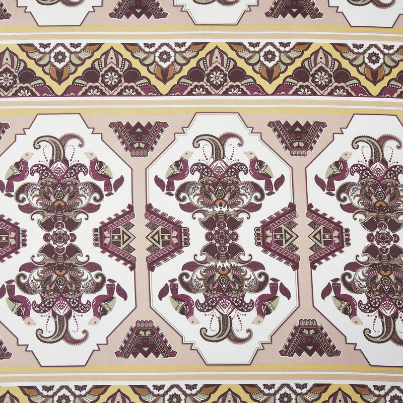 DaDa Bedding Majestic Oriental Kilim Fitted Sheet - w/ Pillow Cases Royal Persian Traditional Design Intricate Ornate Ornament Print - DaDa Bedding Collection