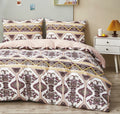 DaDa Bedding Majestic Oriental Kilim Duvet Cover - w/ Pillow Cases Royal Persian Traditional Design Intricate Ornate Ornament Print - DaDa Bedding Collection