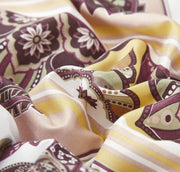 DaDa Bedding Majestic Oriental Kilim Fitted Sheet - w/ Pillow Cases Royal Persian Traditional Design Intricate Ornate Ornament Print - DaDa Bedding Collection