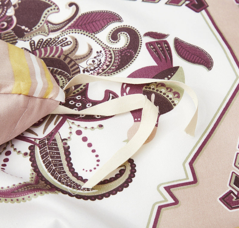 DaDa Bedding Majestic Oriental Kilim Duvet Cover - w/ Pillow Cases Royal Persian Traditional Design Intricate Ornate Ornament Print - DaDa Bedding Collection