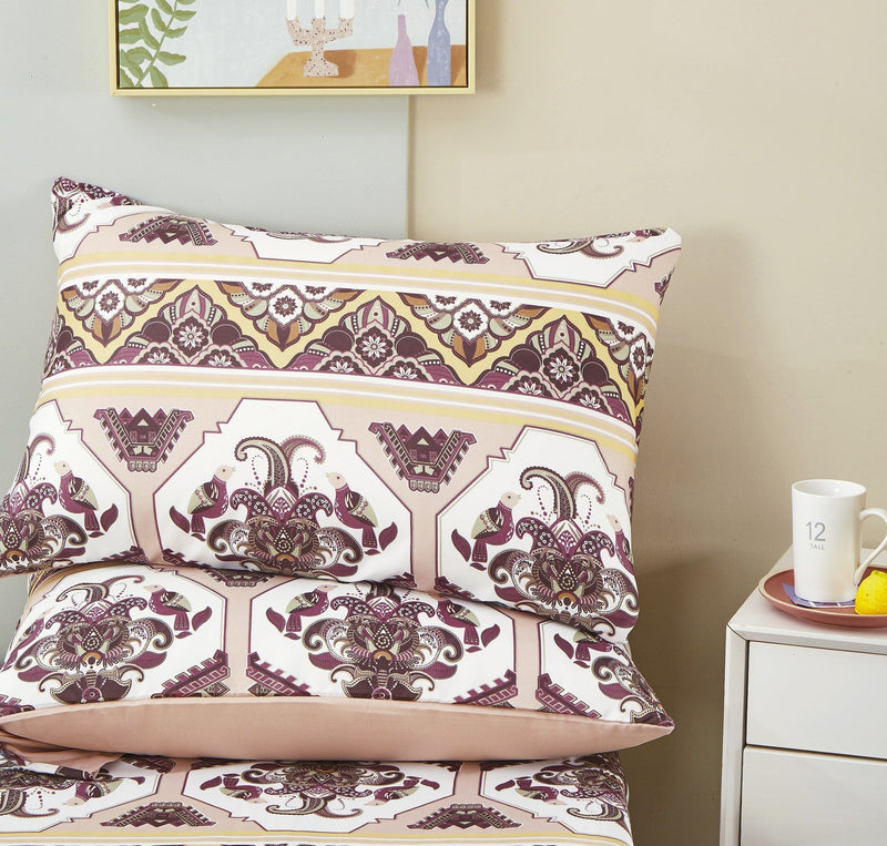 DaDa Bedding Majestic Oriental Kilim Duvet Cover - w/ Pillow Cases Royal Persian Traditional Design Intricate Ornate Ornament Print - DaDa Bedding Collection