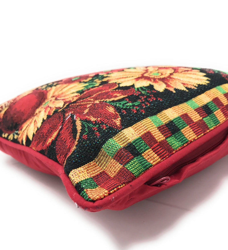 DaDa Bedding Set of 4 Pieces - Autumn Harvest Halloween & Christmas Ornaments Holiday Tapestry Throw Pillow Covers Bundle Pack - 16" x 16" - DaDa Bedding Collection