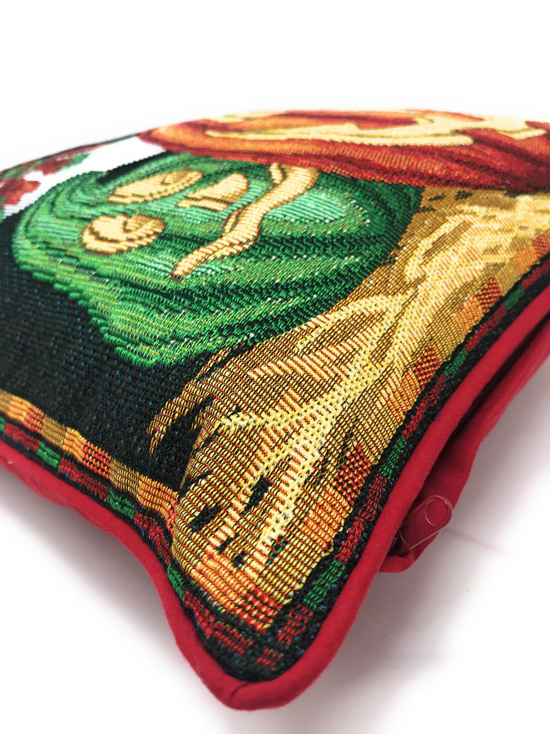 DaDa Bedding Set of 4 Pieces - Autumn Harvest Halloween & Christmas Ornaments Holiday Tapestry Throw Pillow Covers Bundle Pack - 16" x 16" - DaDa Bedding Collection