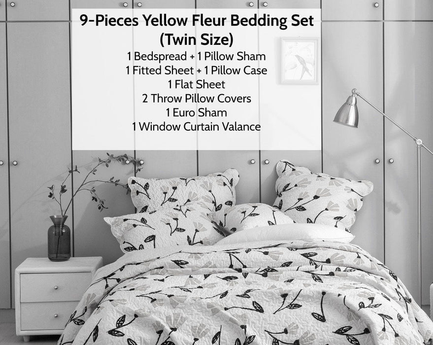 Yellow floral bed in a bag set (Rustic Farmhouse )