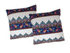 DaDa Bedding Set of 2-Pieces Bohemian Earthy Floral Meadow Throw Pillow Covers - 18" x 18" (160553-9) - DaDa Bedding Collection