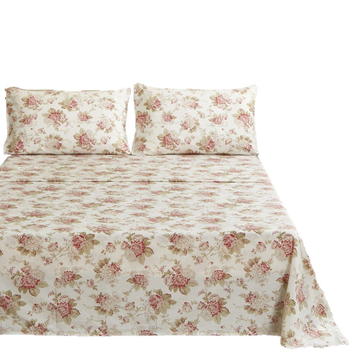 DaDa Bedding Hint of Mint Floral Pastel Cotton Patchwork Ruffle Bedspr —  DaDalogy Bedding Collection