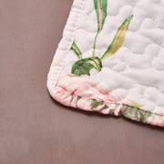 DaDa Bedding Set of 4-Pieces Romantic Roses Pink Floral Quilted Dining Placemats 13” x 19” (879) - DaDa Bedding Collection