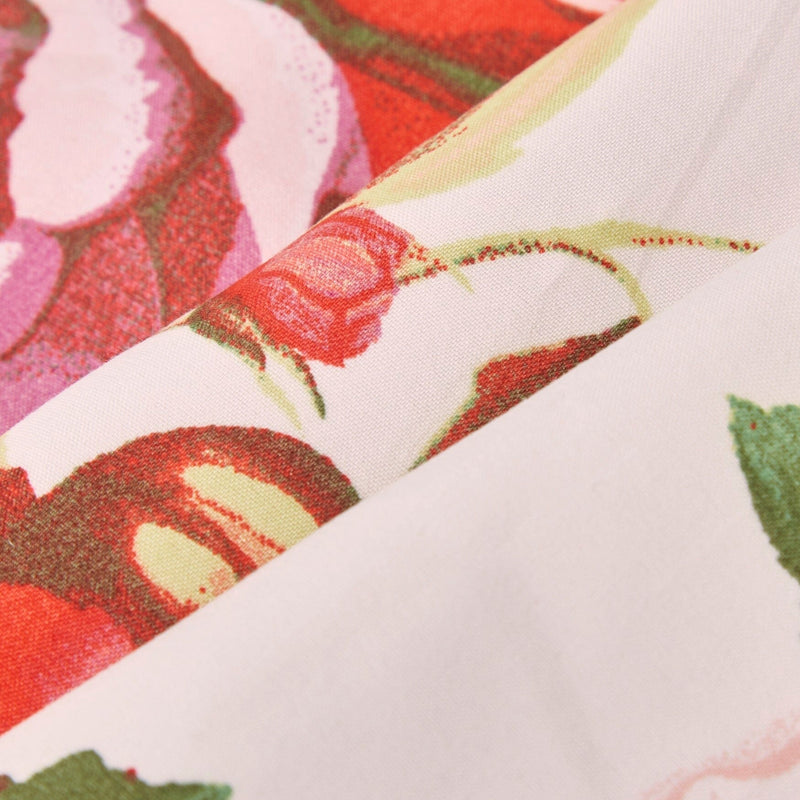 DaDa Bedding Set of 4-Pieces Romantic Roses Pink Floral Dining Table Napkins 18" x 18" (879) - DaDa Bedding Collection