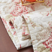 DaDa Bedding Hint of Mint Cottage Floral Roses Quilted Cotton Dining Table Runner (3036) - DaDa Bedding Collection