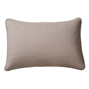 DaDa Bedding Taupe Beige Sand Dollar Floral Quilted Cotton Pillow Sham - 1-Piece  (JHW585) - DaDa Bedding Collection