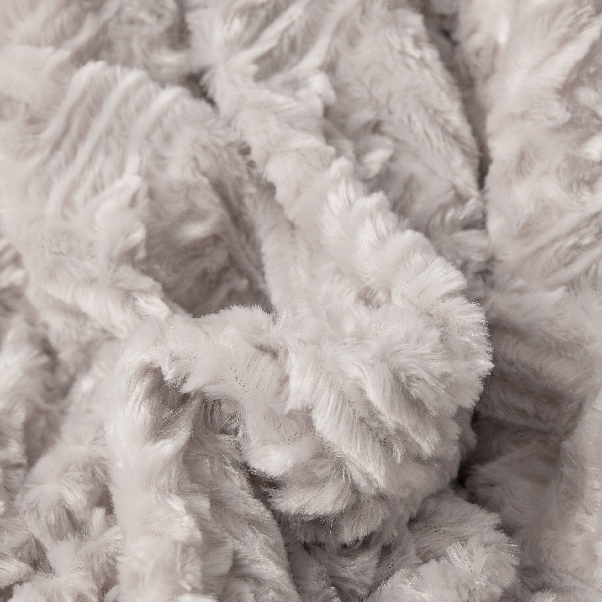 DaDalogy Bedding Lavender Grey Faux Fur Throw Blanket - Dreamy Geometric Embossed Sherpa Backside - Super Soft Warm Cozy Plush Fluffy - DaDa Bedding Collection