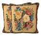 DaDa Bedding Breath of Spring Dark Border Floral Elegant Throw Pillow Cushion Cover 18" x 18" - DaDa Bedding Collection