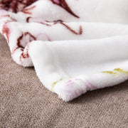 DaDa Bedding Floral Blossoms Spring Cottage Birds Soft Fleece Throw Blanket (XY1010) - DaDa Bedding Collection