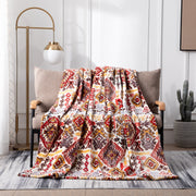 DaDa Bedding Southwestern Havana Geometric Soft Plush Fleece Flannel Throw Blanket (XY1012) - DaDa Bedding Collection