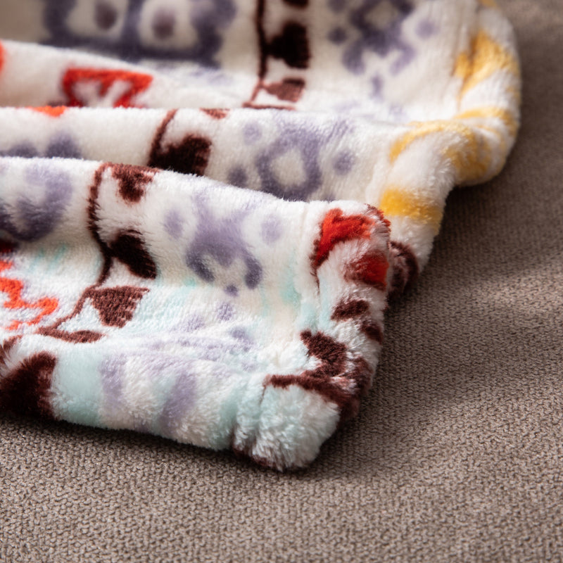 DaDa Bedding Southwestern Havana Geometric Soft Plush Fleece Flannel Throw Blanket (XY1012) - DaDa Bedding Collection