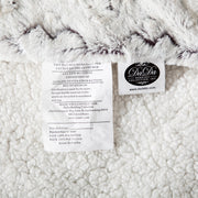 DaDa Bedding Luxury Dreamy Milky White & Purple Sherpa Backside Faux Fur Throw Blanket (M3395) - DaDa Bedding Collection