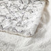 DaDa Bedding Luxury Dreamy Milky White & Purple Sherpa Backside Faux Fur Throw Blanket (M3395) - DaDa Bedding Collection