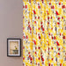 DaDa Bedding Set of 2 Radiant Sunshine Yellow Floral Window Curtain Panels - Natural Semi Sheer Hummingbirds Farmhouse Red Flowers Straight Tailored Edge - DaDa Bedding Collection