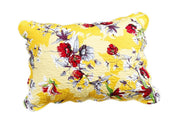 DaDa Bedding Sunshine Yellow Hummingbirds Floral Scalloped Pillow Sham 1-Piece (JHW-925) - DaDa Bedding Collection