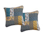 DaDalogy Bedding Set of 2 Honey Cove Floral Patchwork Throw Pillow Covers, 18" x 18" (JHW957) - DaDa Bedding Collection