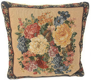 DaDa Bedding Breath of Spring Dark Border Floral Elegant Throw Pillow Cushion Cover 18" x 18" - DaDa Bedding Collection