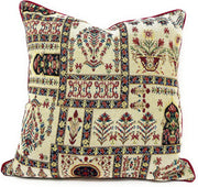 DaDalogy Bedding Light White Mughal Floral Botanical Cottage Fleur Tapestry Throw Pillow Covers 16" (18196) - DaDa Bedding Collection