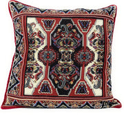DaDalogy Elegant Majestic Kilim Red Rug Ornate Tapestry Throw Pillow Covers 16" x 16" (18195) - DaDa Bedding Collection