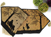 DaDalogy Autumn Birds Family Gathering Woven Tapestry Dining Table Runner (18198) - DaDa Bedding Collection