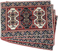 DaDalogy Set of 4-Pieces Majestic Kilim Red Persian Rug Woven Tapestry Placemats 13” x 19” (18195) - DaDa Bedding Collection