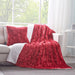 Throw Pillow - DaDa Bedding Luxury Faux Fur Euro Throw Pillow Cover, Candy Apple Red (Red-19) - DaDa Bedding Collection