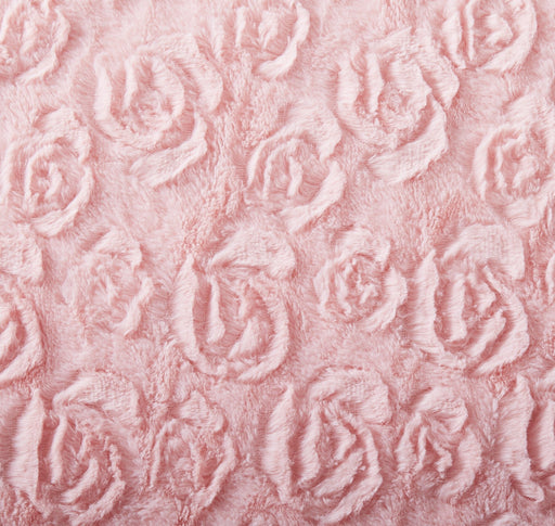 Throw Pillow - DaDa Bedding Luxury Faux Fur Euro Throw Pillow Cover, Blushing Rosey Pastel Baby Pink (171752) - DaDa Bedding Collection