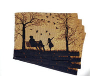 DaDalogy Bedding Set of 4 Pieces Autumn Birds Blessing Tapestry Dining Placemats 13” x 19” (18198) - DaDa Bedding Collection