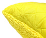 Throw Pillow - DaDa Bedding Hand-Made Tuscan Sun Yellow Sherpa Backside Quilted Throw Pillow - 18" x 18" - DaDa Bedding Collection