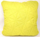 Throw Pillow - DaDa Bedding Hand-Made Tuscan Sun Yellow Sherpa Backside Quilted Throw Pillow - 18" x 18" - DaDa Bedding Collection