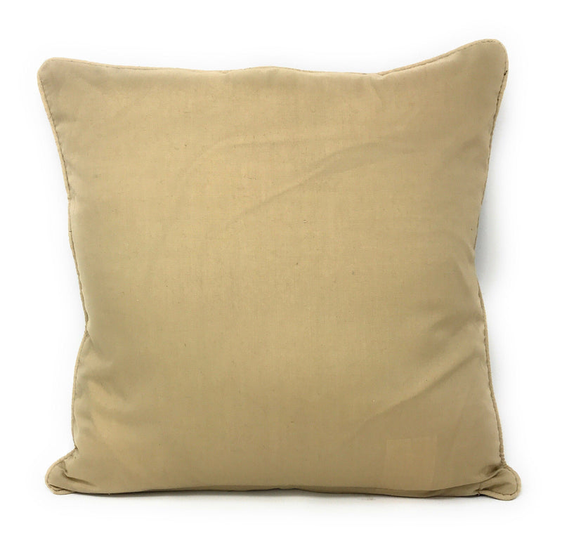 DaDa Bedding Elegant Golden Persian Style Rug Floral Tapestry Throw Pillow Covers 16" x 16" - DaDa Bedding Collection