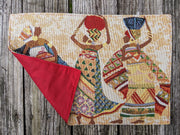 DaDa Bedding Set of 4-Pieces Dancing Women African Kwanzaa Tapestry Dining Table Placemats 13” x 19” (18117) - DaDa Bedding Collection