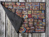 Placemat - DaDa Bedding Ethnic Ornaments Geometric Black Placemats, Set of 4 Tapestry 13” x 19” (18118) - DaDa Bedding Collection